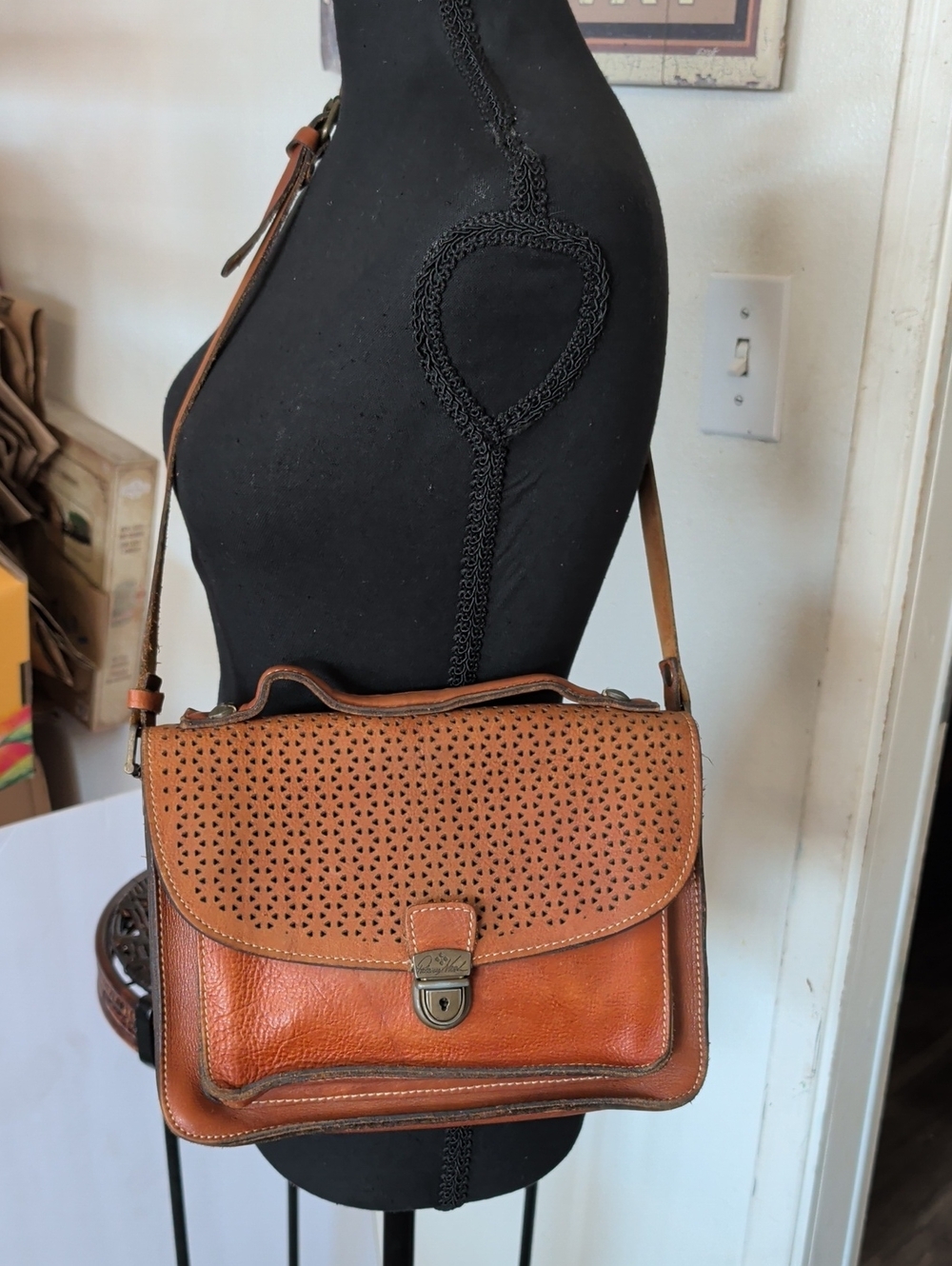 Patricia Nash Leather Tan Women's Crossbody Bag